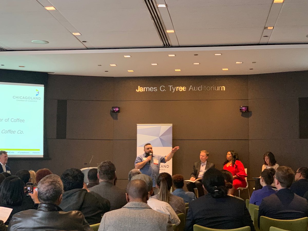 Excited to be back ⁦<a href="/ChicagolandCmbr/">Chicagoland Chamber of Commerce</a>⁩ to see the #TyreeAward pitches &amp; support founders who are making a real difference in our city. Thanks for letting me judge! ⁦⁦<a href="/FutureFounders/">Future Founders®</a>⁩