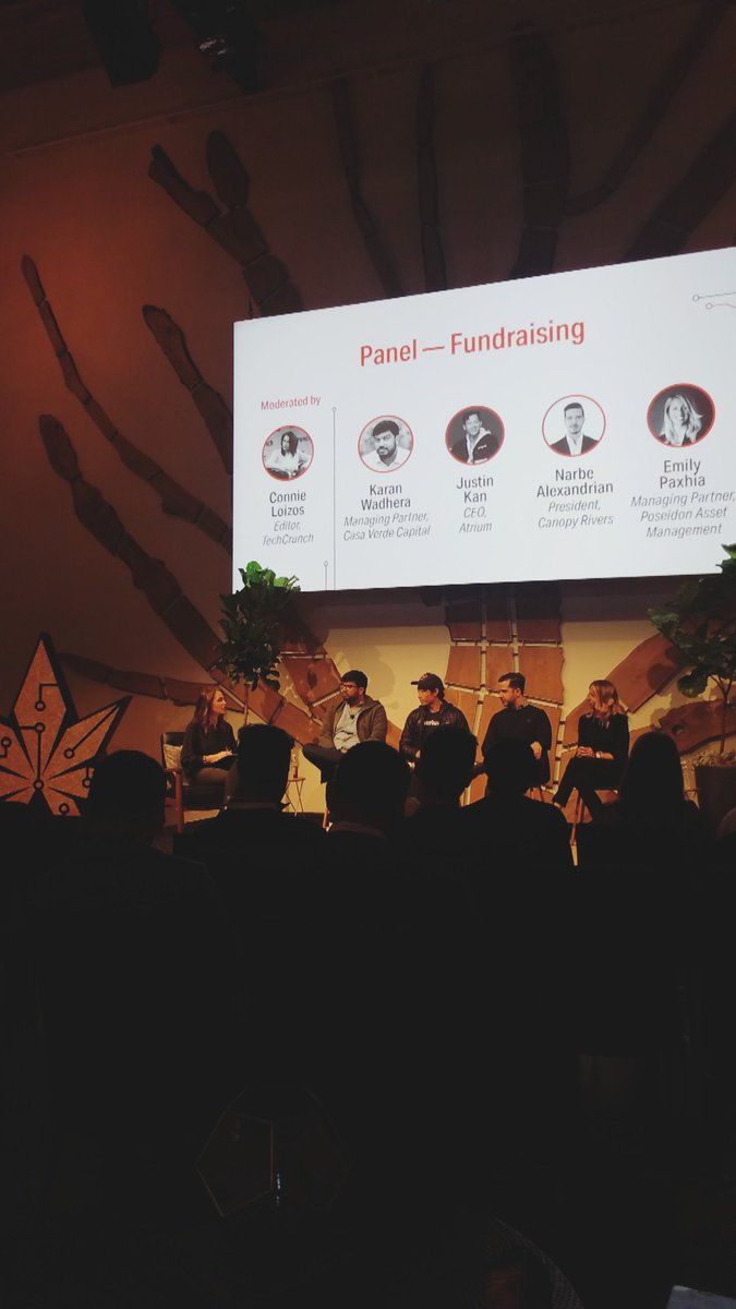 EnjoyWurk's tweet photo. Hearing from #cannabis industry leaders today, including Emily Paxhia of @PoseidonAsset, one of our investors! #CannTech2019 https://t.co/EKdp3ogZjg