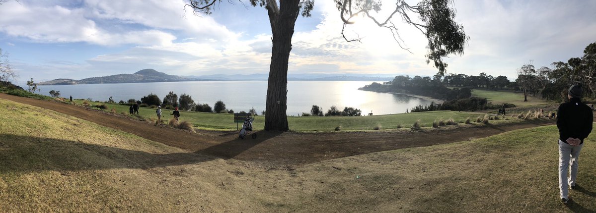 Even if you don’t like golf, you have to love this. Tasmania GC’s legendary 3rd has a view to match any hole in world golf. Just WOW! <a href="/tasmania/">Discover Tasmania</a> <a href="/GolfAustTAS/">Golf Australia TAS</a> <a href="/MichaelClayto15/">Michael Clayton</a> @johnhuggan