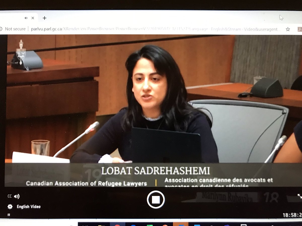 AlexNeve24's tweet photo. At #CIMM now @AmnestyNow colleagues @justinjmohammed @rubayikam join @CARLadvocates’ @LobatLB to make powerful case against #C97’s refugee rights rollback. https://t.co/YshOMMOXTt