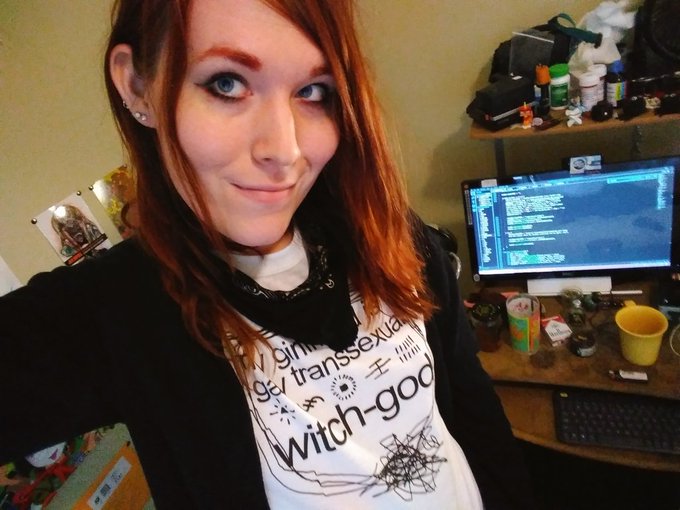 MY GIRLFRIEND IS A GAY TRANSSEXUAL WITCH-GOD!! 🌾🕸️🌙💜💫 New favorite shirt, designed by: @pissmancy https://t<a href="/tag/fellatiofriday"class="tags"><span>#fellatiofriday</span></a>