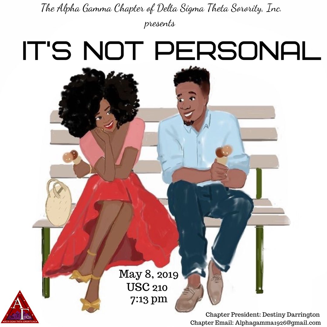 Join the Alpha Gamma chapter of Delta Sigma Theta Sorority, Inc. as we dive into the minds of our partners and understanding how lack of communication can lead to stress and affects on mental health. It’s not personal, you know what it is.