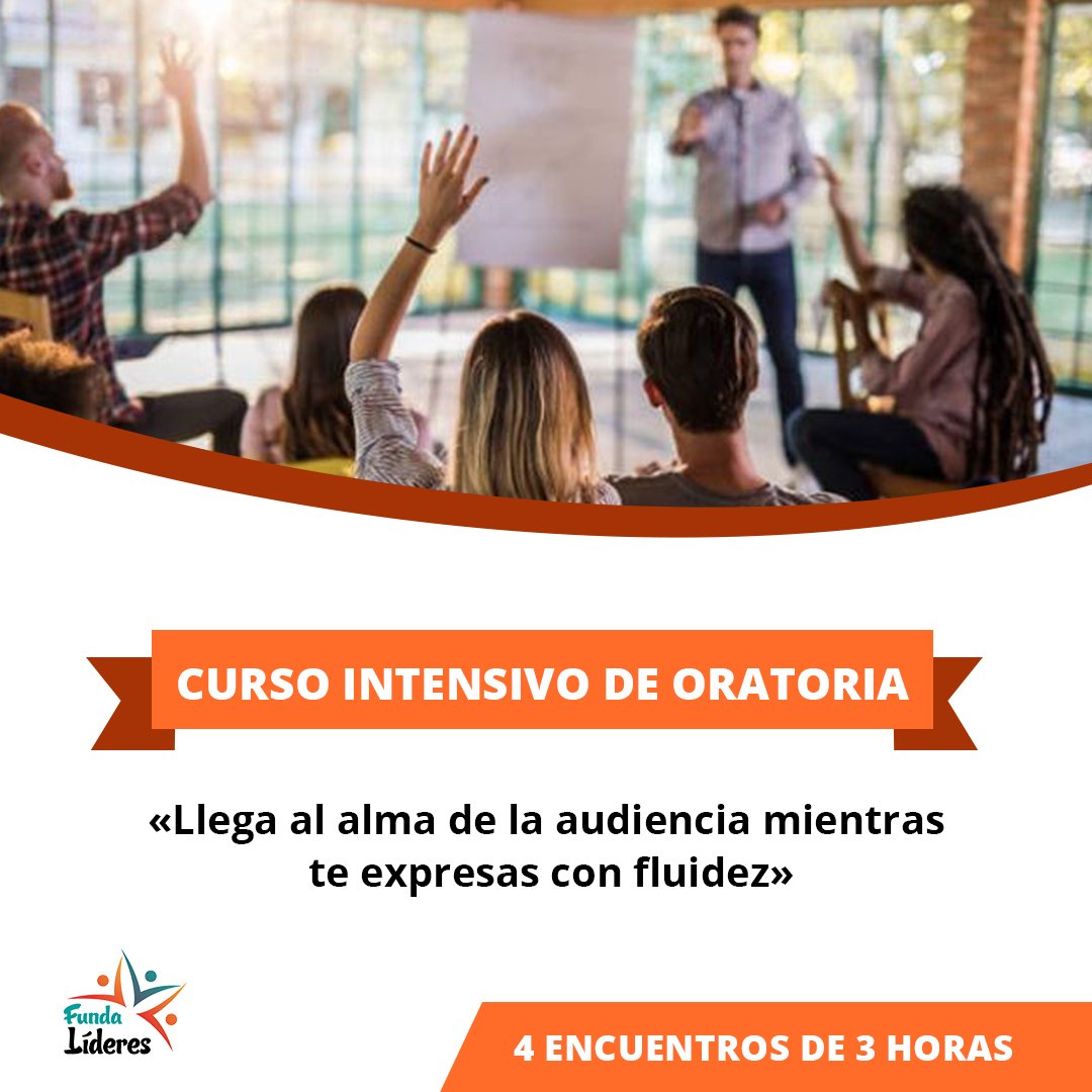 Fundalideres's tweet photo. Llega al alma de la audiencia, cautiva a tu público mientras te expresas con fluidez. Con el curso Intensivo de Oratoria. Totalmente práctico con presentación final ante público real para que puedas poner en práctica todo lo aprendido https://t.co/xq3DbAUcZT https://t.co/QSSOCgac0l
