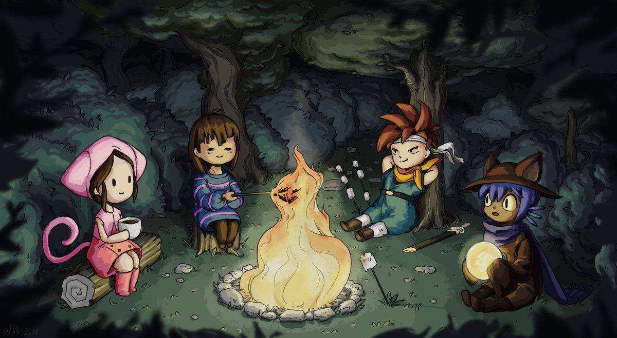 drankplank's tweet photo. Drawing made for me for my birthday by @OtherCawthorne with some characters from my favourite games. 
This made me so happy, go show her some love :D https://t.co/1uZd4moVmR