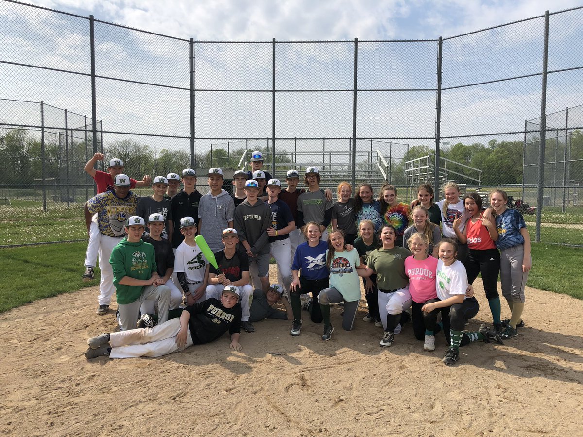 Another awesome wiffle ball game in the books for the softball ladies. Thanks to Coach Zimmer and the 8th grade baseball team for keeping the tradition going!