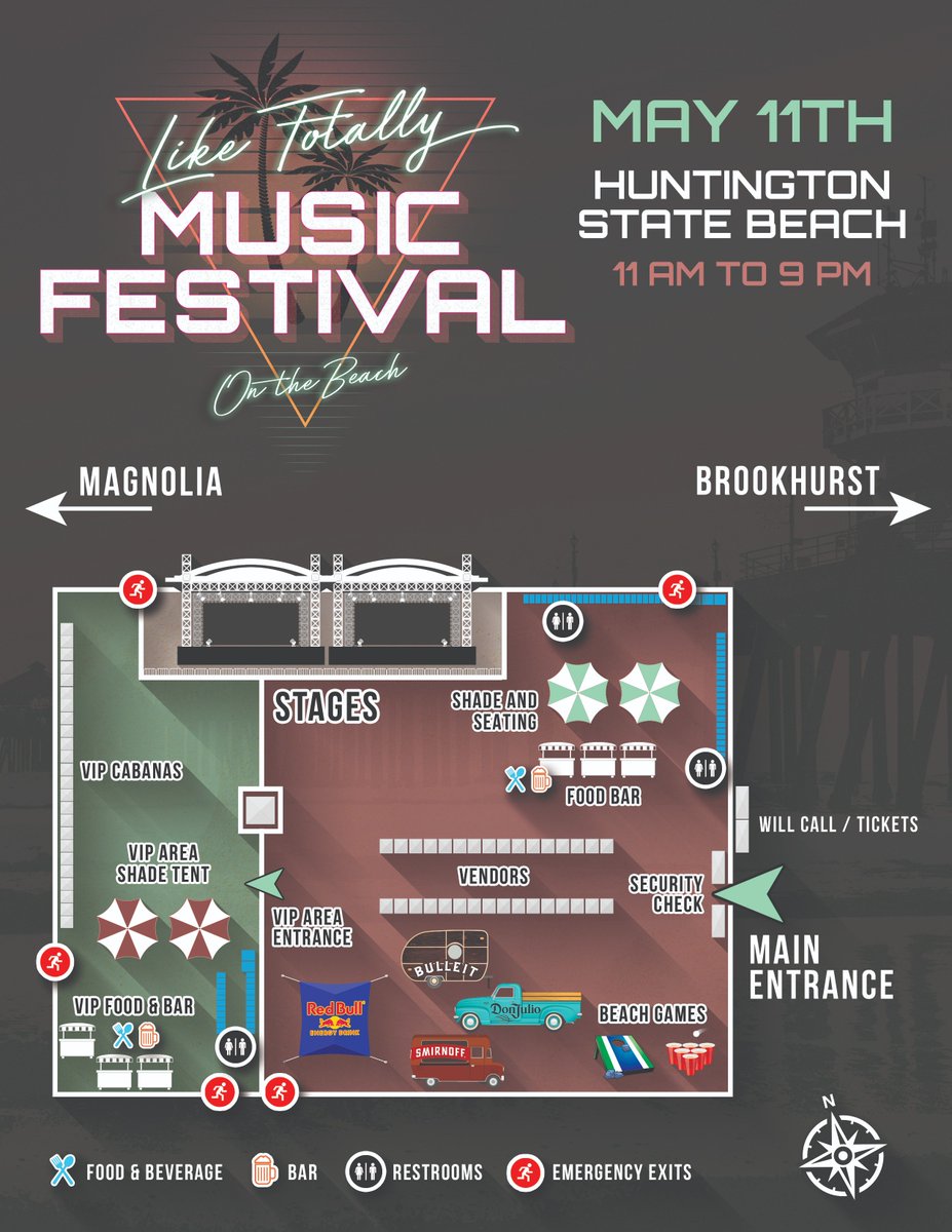 Hey all you Like Totally Festival goers!  Check out the handy site map before you head to the fest!