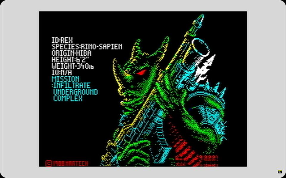 ZeTomes's tweet photo. Using #Spectaculator this is how I used to visualize #ZXSpecrum games on my good'ol 10x10cm B&amp;W TV screen back in the 80s. Original cover art by Steinar Lund, LS by Dave Dew. BTW how's #REXNext? 😎 https://t.co/EzHTFuFJO7 #ZXSpectrumNext #retrogames #loadingscreens https://t.co/o5VhOgitRO