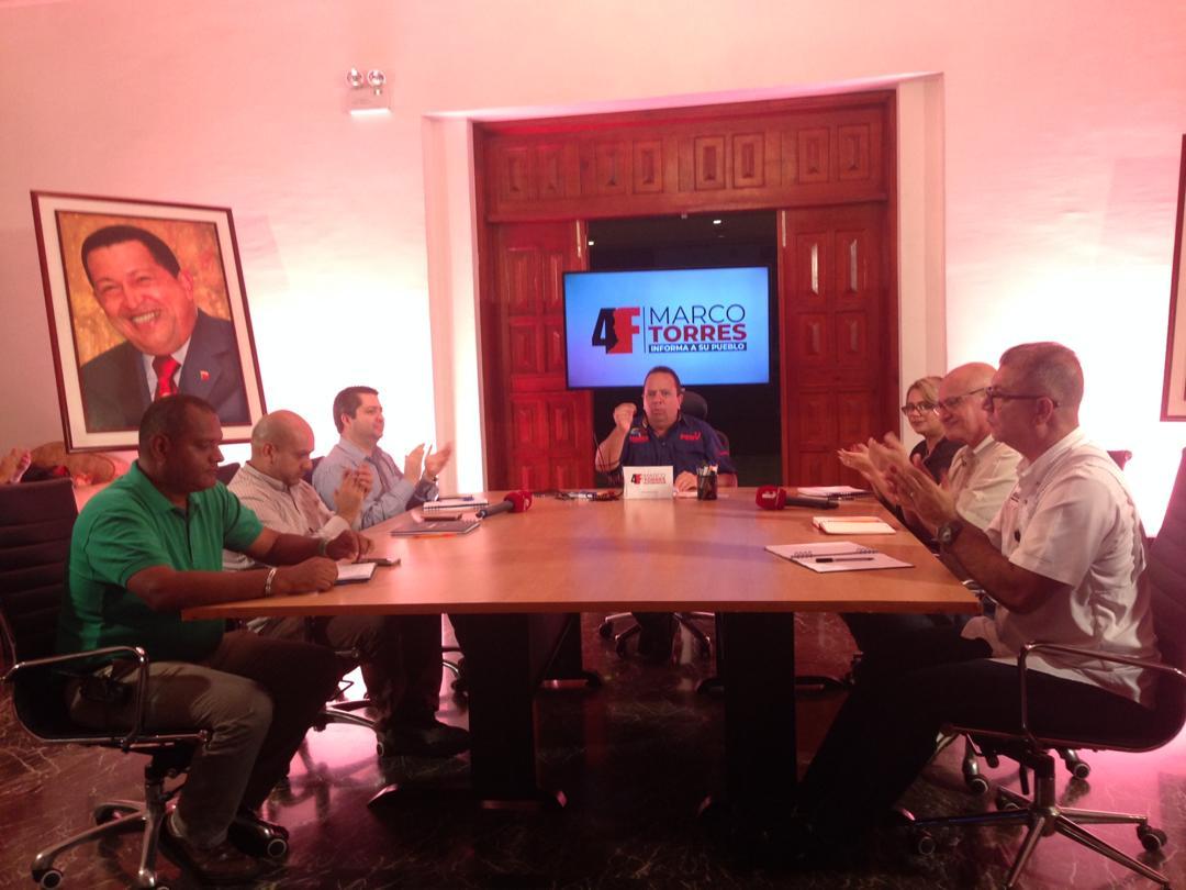 IRDA_OFICIAL's tweet photo. "Somos gente de paz y diálogo", así expresó el Gobernador revolucionario @RMarcoTorres en el inicio de su programa #22 #MarcoTorresInformaASuPueblo, desde las Instalaciones de @TeatroOperaMcy #AraguaBellaVenezuelaBella https://t.co/CAbr6ZdgGm