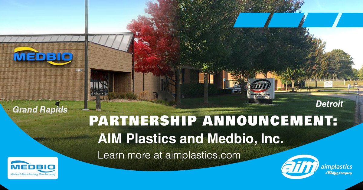 AIMplastics's tweet photo. With offices in both Grand Rapids and Detroit, Michigan, the partnership of Medbio and AIM Plastics is ready to serve clients across the US and the world.  https://t.co/0xleZKeans #aimplastics #medbio #medical #manufacturing https://t.co/HYCURiBnAC