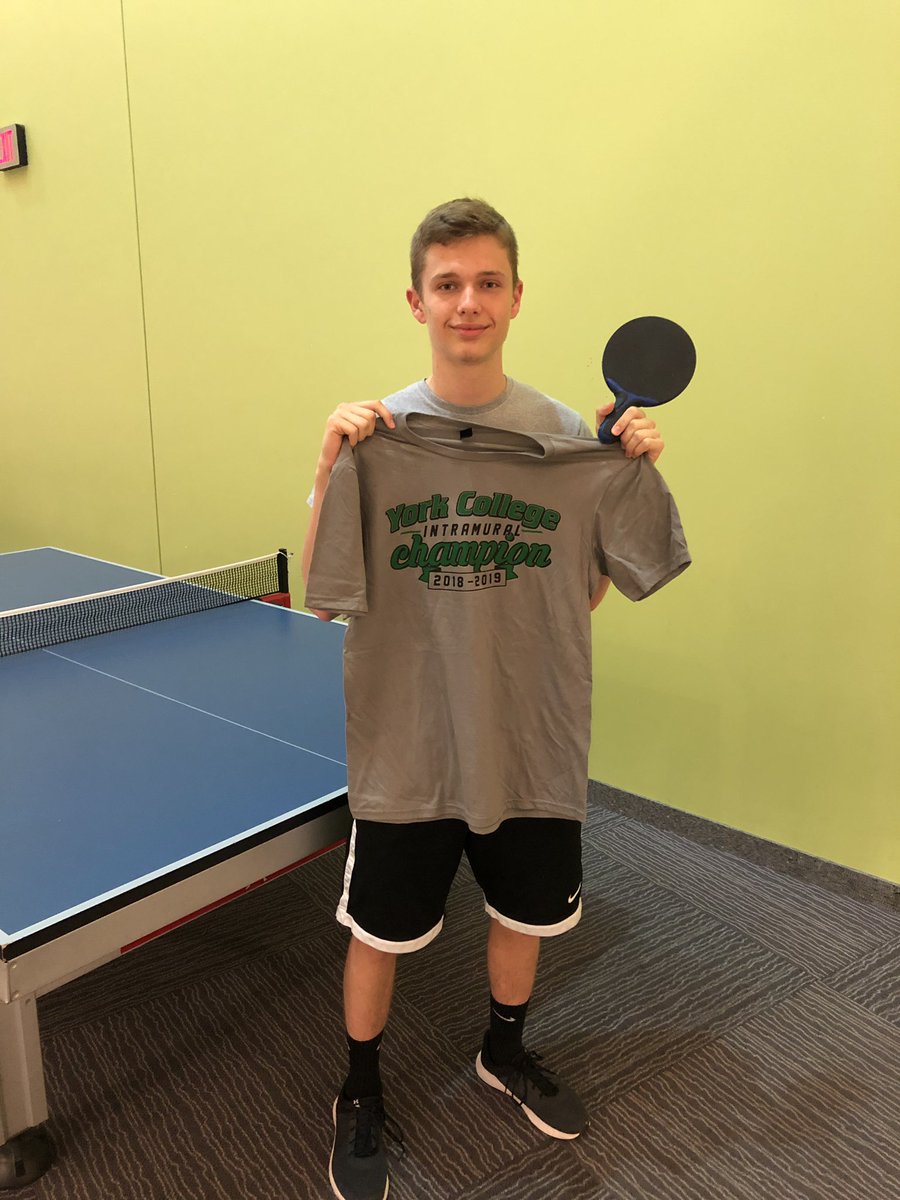YCPCampusRec's tweet photo. Congratulations to our Intramural Ping Ping Champion, Thomas!! #YCPIM https://t.co/wjYdOTmEsw