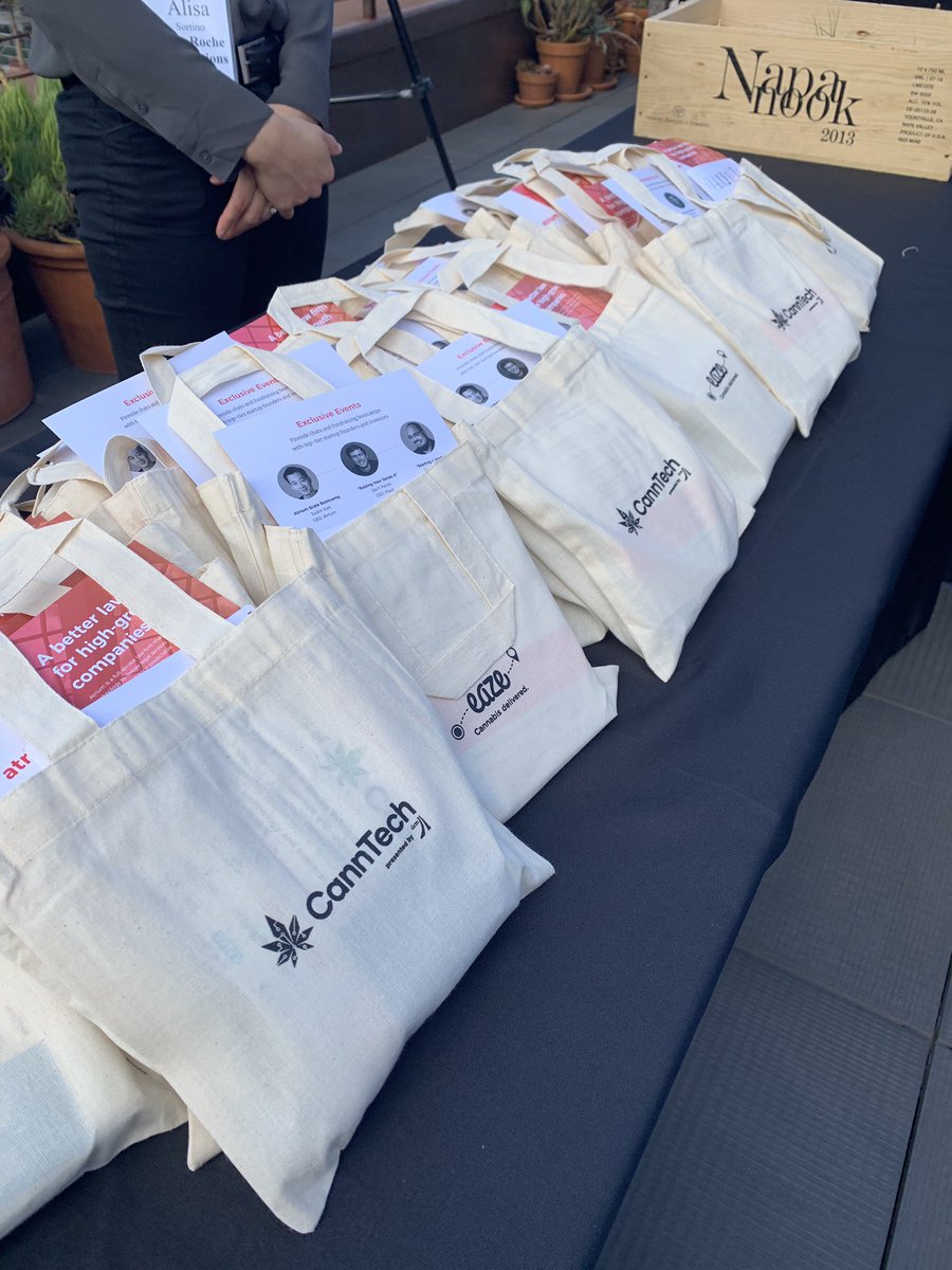 DCM_VC's tweet photo. Don’t forget to grab your goodie bag on the way out! #CannTech2019 👏🏻 https://t.co/94jiNFuMQ5