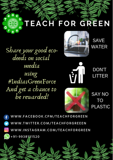 teachforgreen's tweet photo. #TeachForGreen thanks all for their enthusiastic participation in the #IndiaGreenForce contest. Seeing such great participation from the social media community was overwhelming. Each entry was motivational. We are happy to announce the top three entries which stood out.THANKS ALL https://t.co/DtSiLZ9aTq