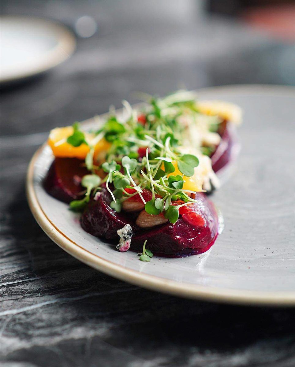 We work with local purveyors to source the highest quality local meats, seafood, and produce to create beautiful and #delicious dishes like this lovely beet salad! 🥗🥗🥗