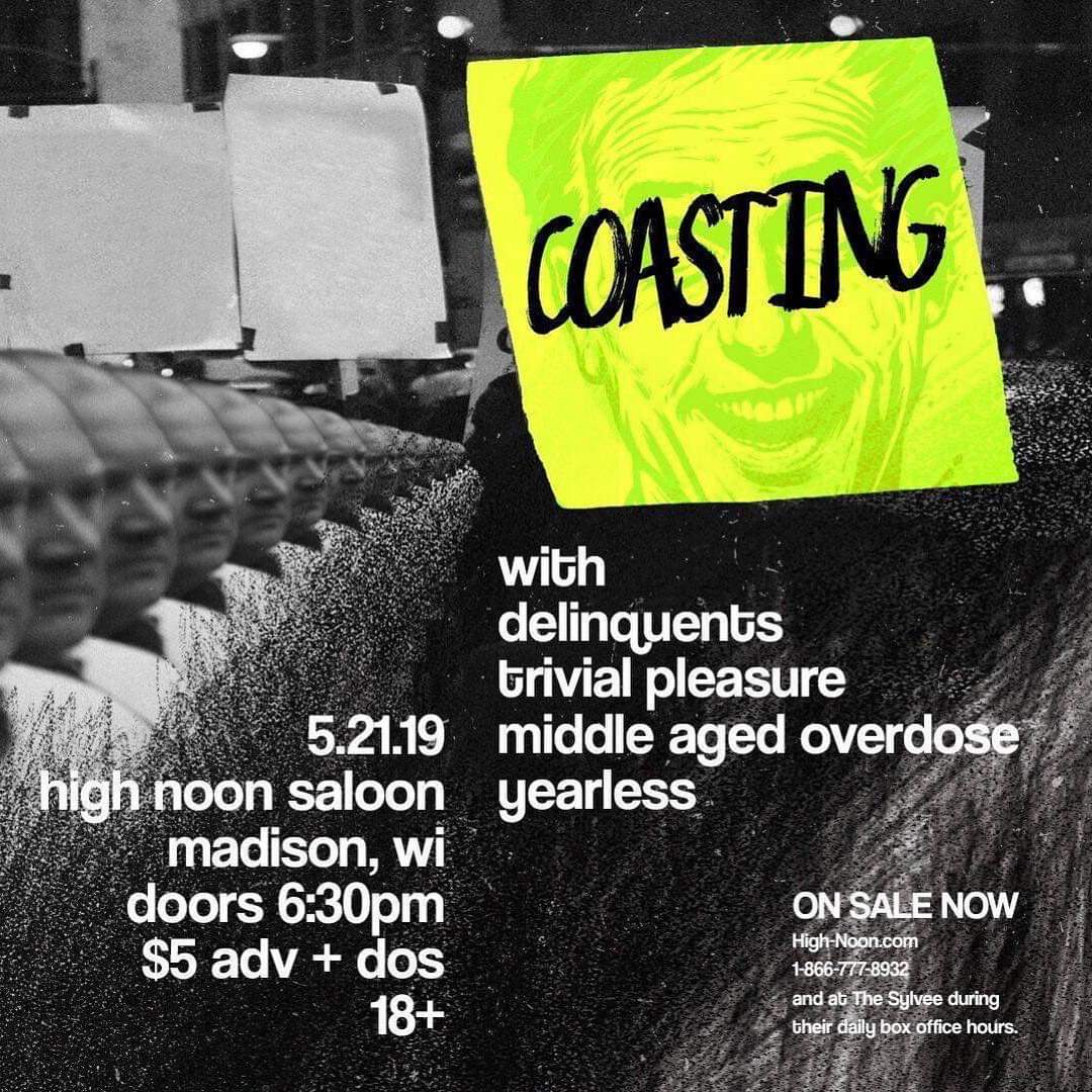 Go see the dudes in <a href="/StalgicbandWI/">Stalgic</a> and <a href="/coastingboyz/">𝐂𝐎𝐀𝐒𝐓𝐈𝐍𝐆</a> open for Rarity in Franklin tomorrow! Then on Saturday come hang with this all-star lineup in Green Bay, and finally later this month we will be in Madison for another killer show! See you there!