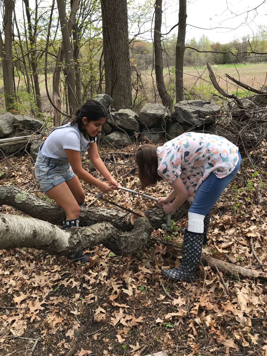 LMSMS's tweet photo. @lmsms clearing the trails for the younger students. #iamlms https://t.co/PYWhUefvH1