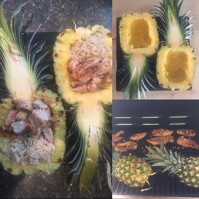 steferslase's tweet photo. Perfect for the grill 👌
Rice &amp; teriyaki chicken pineapple bowls.
🍚🍗🍍
I think grilled pineapple tastes SO good! https://t.co/MQgbc4299O https://t.co/JpFmdojJqG
