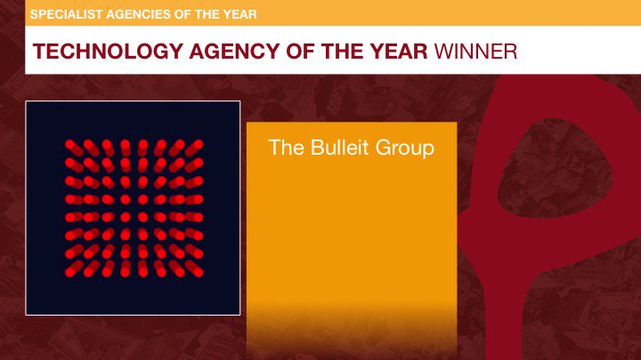 Provoke_News's tweet photo. #SABREAwards Winner: TECHNOLOGY AGENCY OF THE YEAR - @bulleitgroup https://t.co/JjwN8hykA2