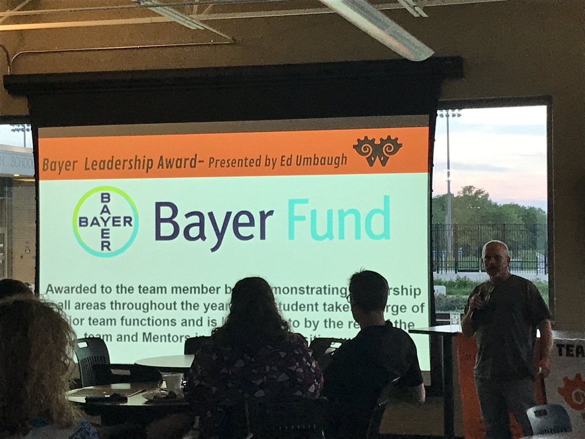 Presentation of Leadership Award at RoboRams Annual awards in Mount Vernon, Illinois