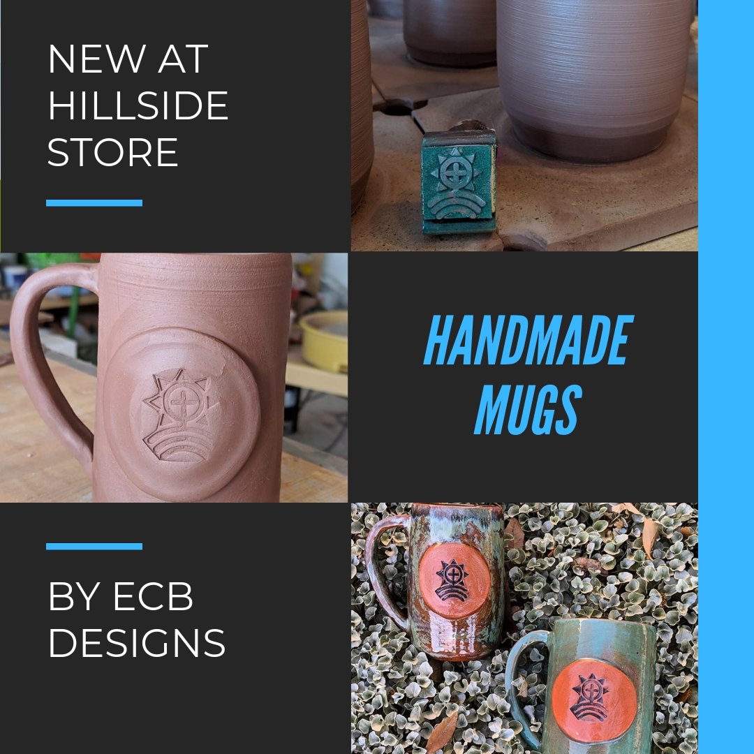 In addition to our updates around camp, we have some great new items in Hillside Store. These mugs from ECB Designs are perfect for your favorite beverages.