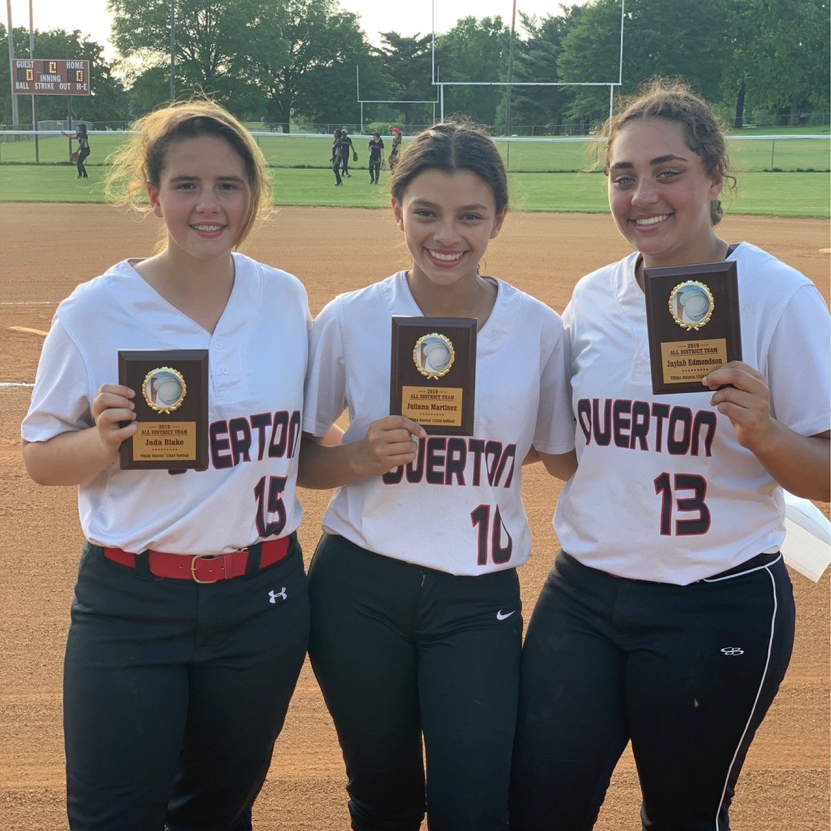 JohsSoftball's tweet photo. Congratulations to Jada Blake, Julianna Martinez and Jaylah Edmondson for making District 12-AAA all district https://t.co/jupRK9ttad