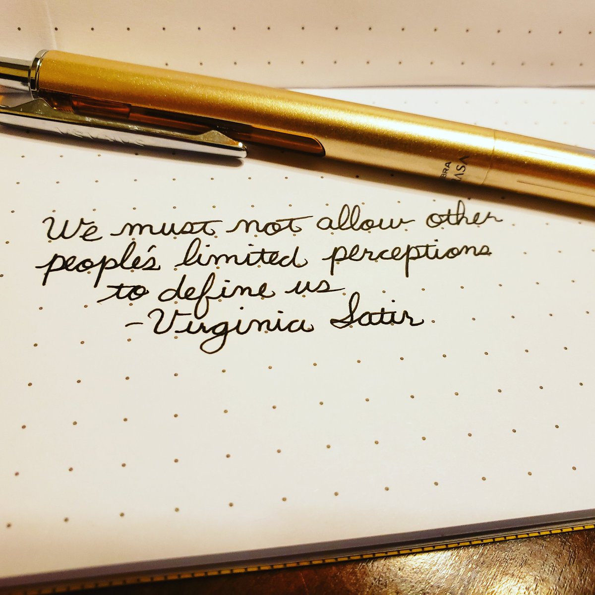 GentlemanRevie1's tweet photo. Here's the quote for today!
@ZebraPen
#tuesdayvibes #tuesdayquotes #tuesdaymotivation #Tuesdays #tuesdaythoughts #tuesdaymood #tuesday #tuesdaymorning #virginiasatir #penoftheday #nib #pensofinstagram #penporn #pennerd #currentlyinked #penandink #handwritingchallenge https://t.co/COFuMI5KZZ