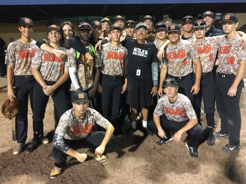Wow a perfect night. 
Matt Allen pitched a perfect game against Deland and SHS won 6-0. 
We are now in the district finals against Spruce Creek. Friday night 7 pm Sanford Stadium.