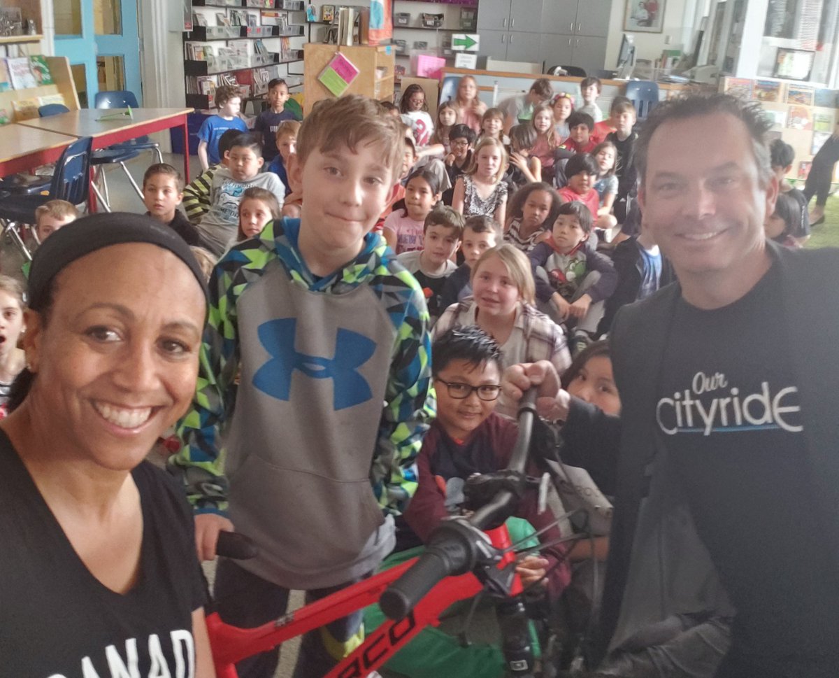 charmainecrooks's tweet photo. What a fun day with kids #RichardMcBride School #NewWest sharing passion for sport and #cycling with @MarkErnsting my co-founder of 365 International Sport Foundation, @OurCityride and fellow retired Athlete! #365ISF - giving back to communities through #sports Thanks #KLM https://t.co/grZyeRr2V3