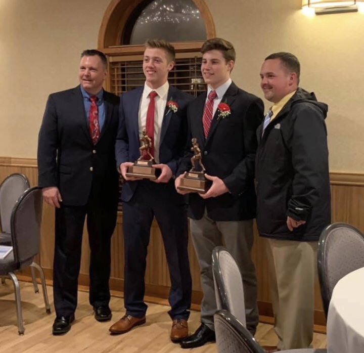 A great night at one of the top honors in high school football, the Annual Joe Yukica National Football Foundation Scholar-Athlete Awards Dinner to recognize  @whsjagfootball Captains T. Emrick, R. Marotta and not pictured C. Stevens #jagpride #earnedeveryday