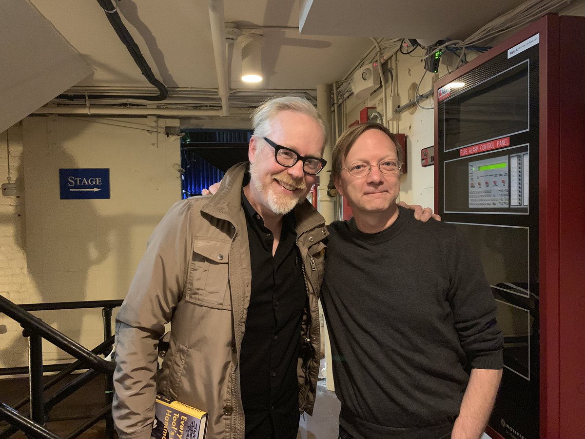 ScienceBob's tweet image. Got inspired by stories and wisdom of making and life with @donttrythis on the first stop of his book tour! #EveryToolsaHammer #AdamSavageBook