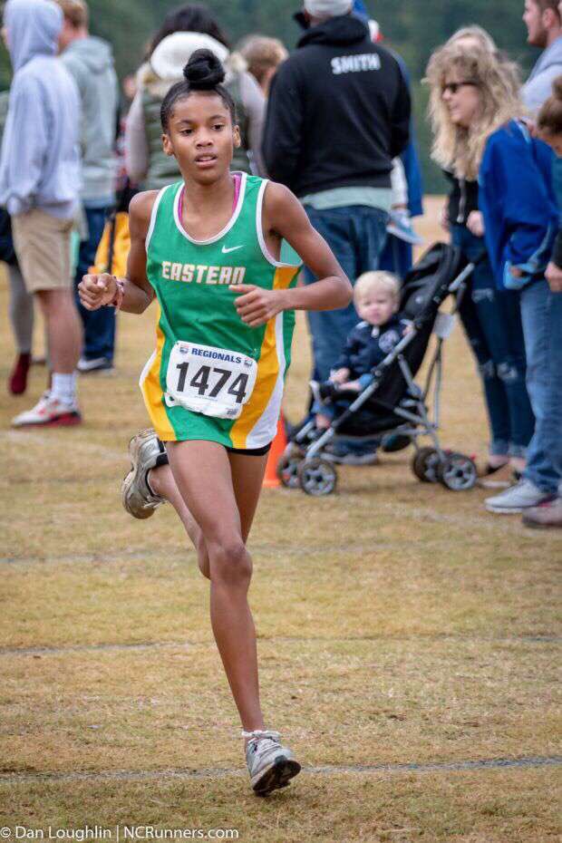 This is a picture of me during Regionals I placed 7th moving to States I got 34th #crosscountry #running #thankful