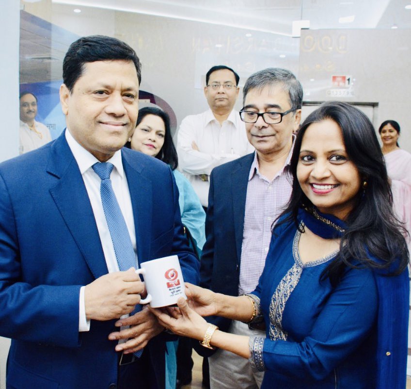 supriyasahuias's tweet photo. DD News Mug as a souvenir presented to the Secretary, Ministry of Information, Bangladesh Mr Abdul Malek who came visiting us with Bangladesh Delegation. ⁦@DDNewsLive⁩. https://t.co/Py3YTpQ5MR