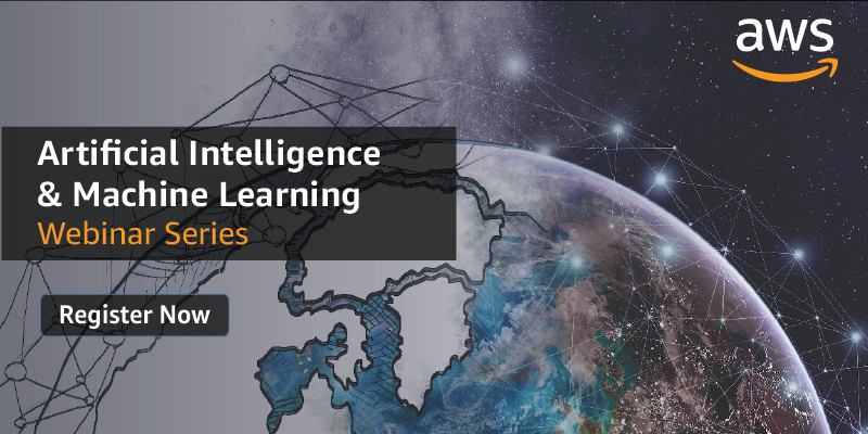 AWS_Edu's tweet photo. Ready to start your #AI &amp; #ML journey? Take advantage of our Artificial Intelligence &amp; Machine Learning Week webinars to learn how to build your first proof-of-concept! #AWSWebinars https://t.co/cG90CsxRoq https://t.co/amKvqLob0N