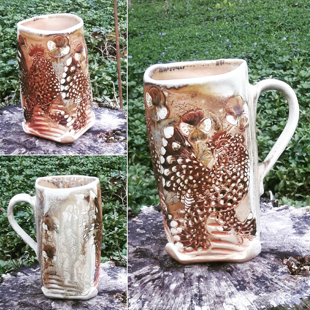 StasevichStudio's tweet photo. Slowly getting pots from the 1st firing of the Khnemu wood kiln cleaned up. These 4 #Millefleur #DUccle pints were a gift from the kiln gods #worldwidewoodfire #manabigama #woodfiredceramics #handbuiltmugs #keramik #handpaintedpottery https://t.co/BSskX0LwEG