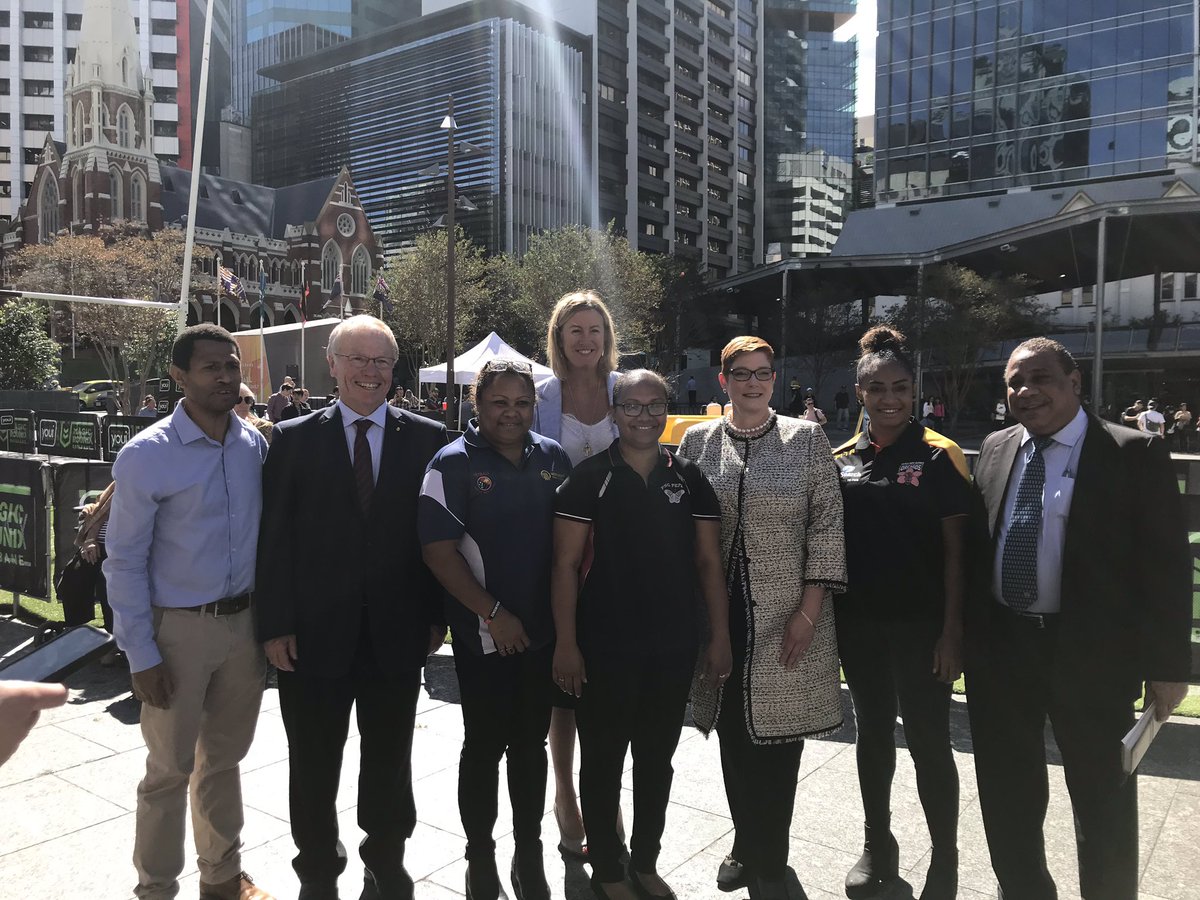 CassLawry's tweet photo. With @MarisePayne @SmartState1 this morning for the great news the @PNGOrchids will be supported by the Aus Govt through @dfat to play in Pac Test &amp; RLWC9s this year! Another positive step for Women’s RL @NRL @NRLPNG @WRugbyLeague https://t.co/Z0o735ZUl7