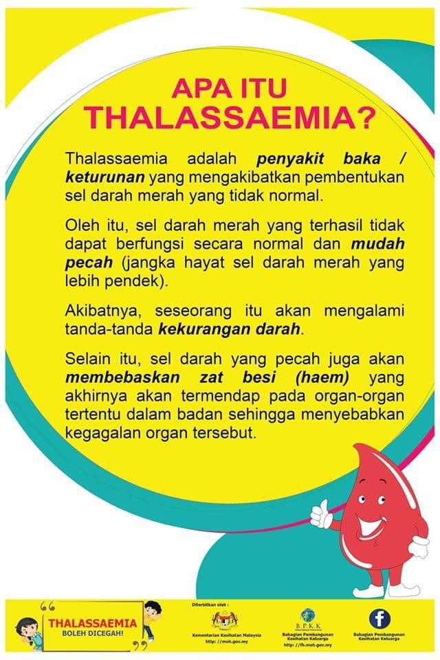 Kkmalaysia On Twitter Ketahui Penyakit Talasemia Dan 4 Fakta Penting Mengenainya Hari Talasemia Sedunia 2019 Tala Https T Co Pn3uhrhfks Twitter