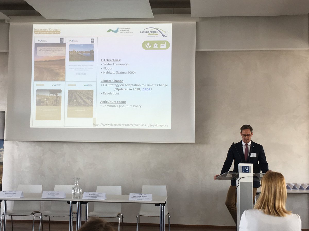 freddop21's tweet photo. @EUSDR highlights cooperation with @GWPCEE @FloodDroughtMgt for #EUwaterframeworkdirective #ClimateChange and #Agriculture at #DriDanube Danube Drought Conference https://t.co/zhlyTeVQIx
