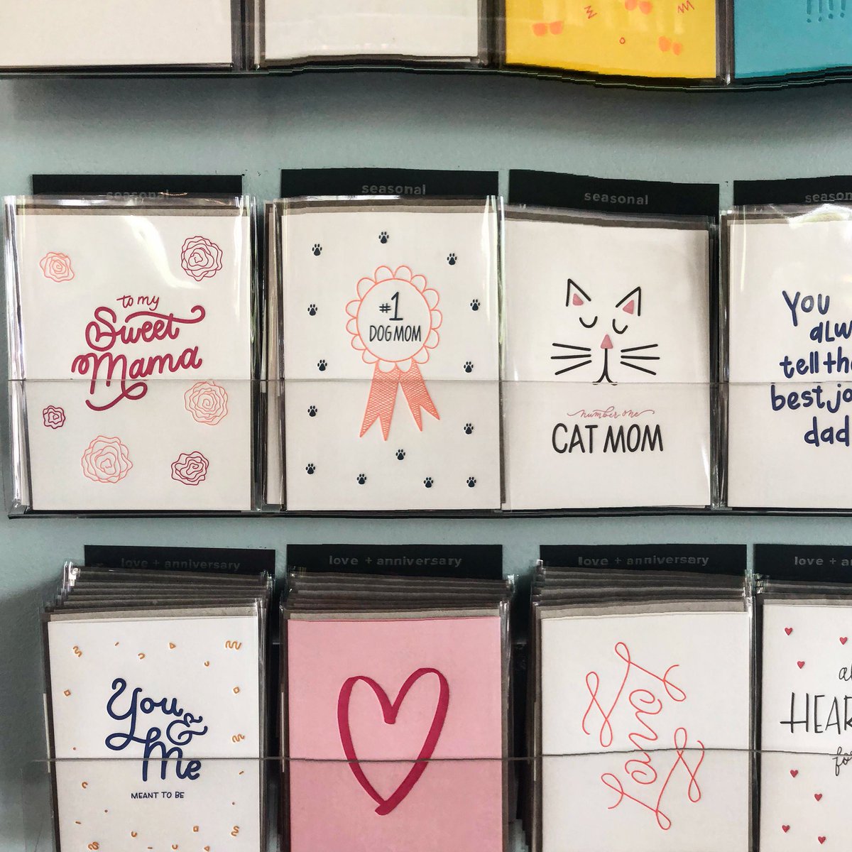 TheOrangeSpot7's tweet photo. PSA: Mothers’ Day is this weekend! This time of year is a season with lots of reasons to celebrate, and we’re stocked with @inkmeetspaper cards to fit the occasion.  Check out the colorful art! #textlesswritemore #sayitinacard https://t.co/31AYKlqTht