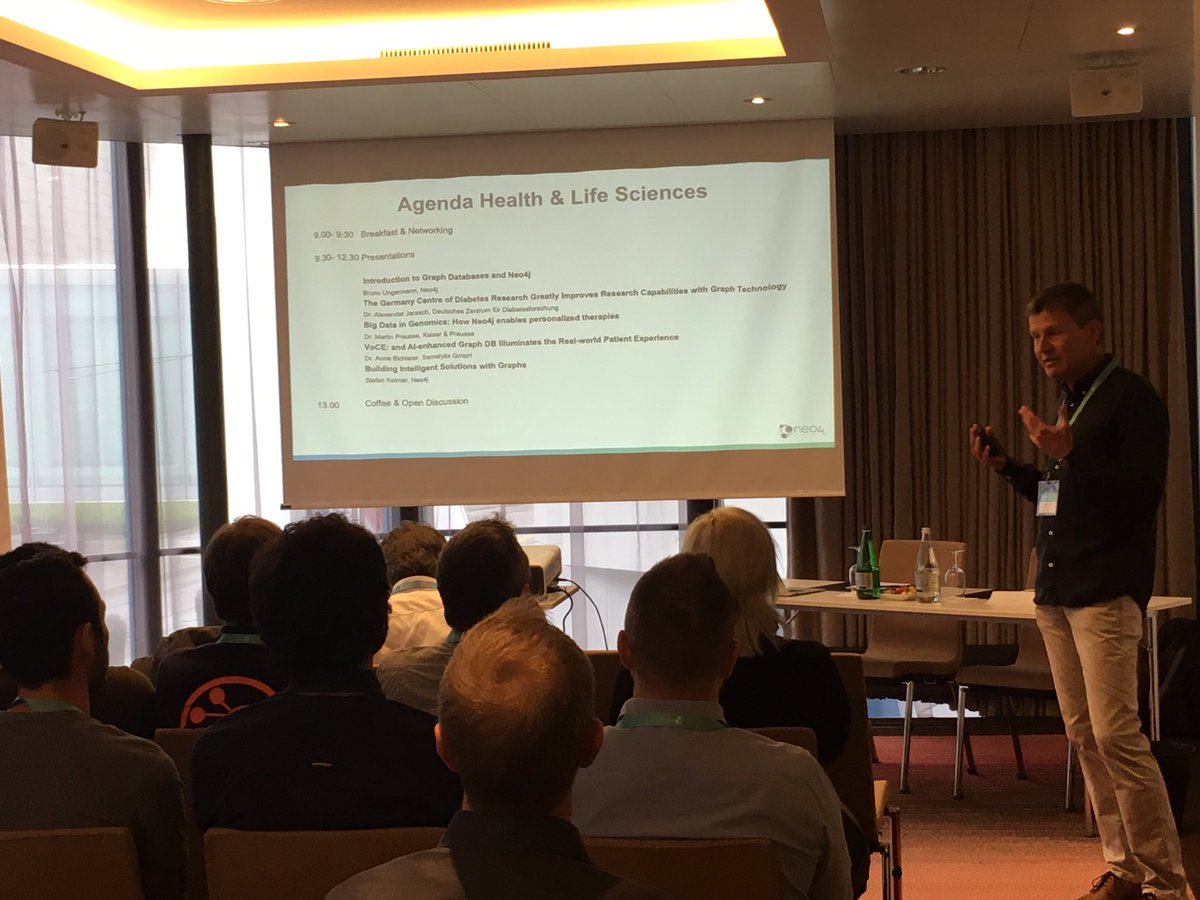 RemlingerC's tweet photo. Kicking off our @neo4j Life Sciences #graphTalk in Basel https://t.co/w9CXfzYRom