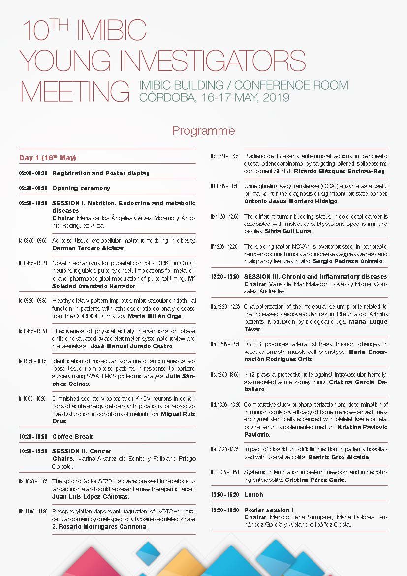 IMIBIC's tweet photo. 🗣️La próxima semana empieza la jornada de jóvenes investigadores 🔎El objetivo es la promoción del conocimiento científico y su difusión, haciendo énfasis en su aplicación a los problemas de salud⚕️
¡Os dejamos la programación para que toméis nota!⤵️ https://t.co/MeQA33BDqy