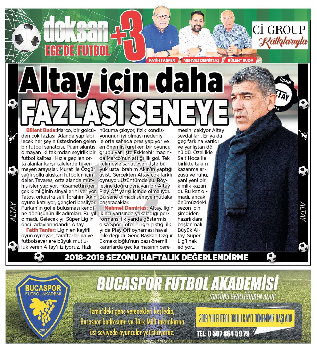 ayberkgokbak's tweet photo. #Milliyet #MilliyetEge #MilliyetEgeSpor #Doksa #Artı #Üç #Altay #İçin #Daha #Fazlası #Seneye @forzaaltay_ @altaynett @altaytd1914 @altay1914td @ozgurozkaya @mehmetdmrts83 @BudaBulent @fatihtanfer https://t.co/boWvGjANin