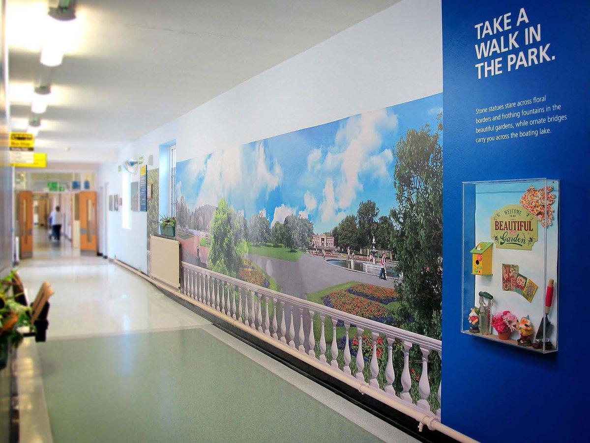 Throwback to this huge wallgraphic installation that we completed at <a href="/BlackpoolHosp/">NHS Blackpool Teaching Hospitals 💙🌈</a> on their #Dementia Corridor
#wallgraphics bring so much life to a space and we have material suitable for most applications <a href="/Metamarkuk/">Metamark</a> 
contact sales@linkssignsandgraphics.co.uk for any enquiries