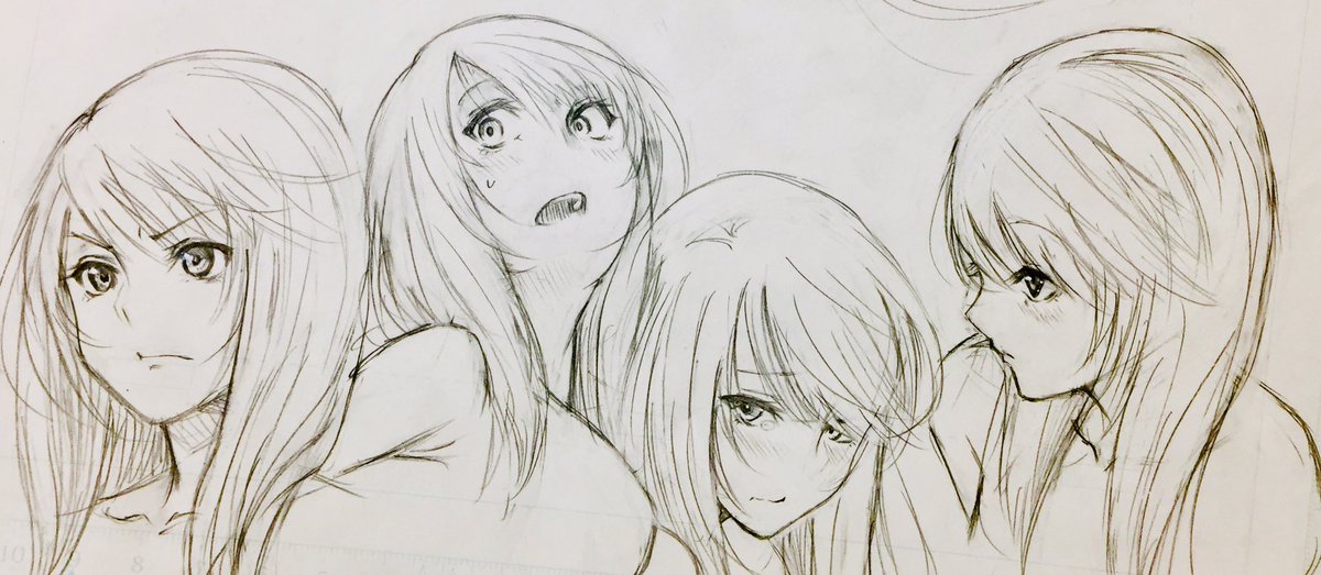 mogamicoji's tweet image. 最近の鉛筆絵4選です。
もっとたくさん描いて、画集とか作りたいな✨