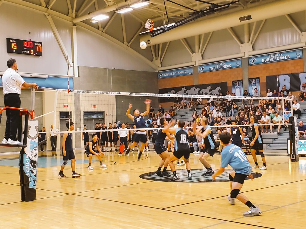 PrincipalRec's tweet photo. Clovis East beat Buchanan on Thursday. Won in five games tonight at Clovis North...heading to the valley championship on Friday! Great job parents and students cheering on the Wolfpack. Let's show our players support and pack Clovis High. #believe https://t.co/LNF0gEvN0f
