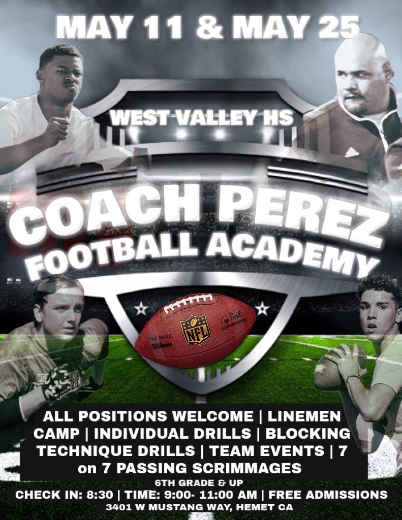 UnkoJD's tweet photo. Big shout out to my boy CoachP @WVMFootball on becoming WestValleys new HC! I need everybody in the IE &amp; to tap in, everything FREE, come out n  compete! @CoachCambero @GiantSkillz @push_sports @EATSports_ @IEPreps @SportswithPep @IsaacShipp @Coach_Ramer @WCA_Training @KyleTurley https://t.co/6osl59uv2j