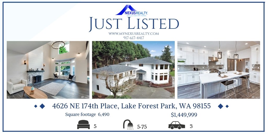 🏡 #JUSTLISTED 📣Stunning Modern Farmhouse in Lake Forest Park! with 5🛏 5.75🚿 3🚗 Sq.Ft.: 6,490

#LakeForestPark #HouseForSale #NexusTeam #RealEstate #RealEstateServices #RealEstateInvestment
