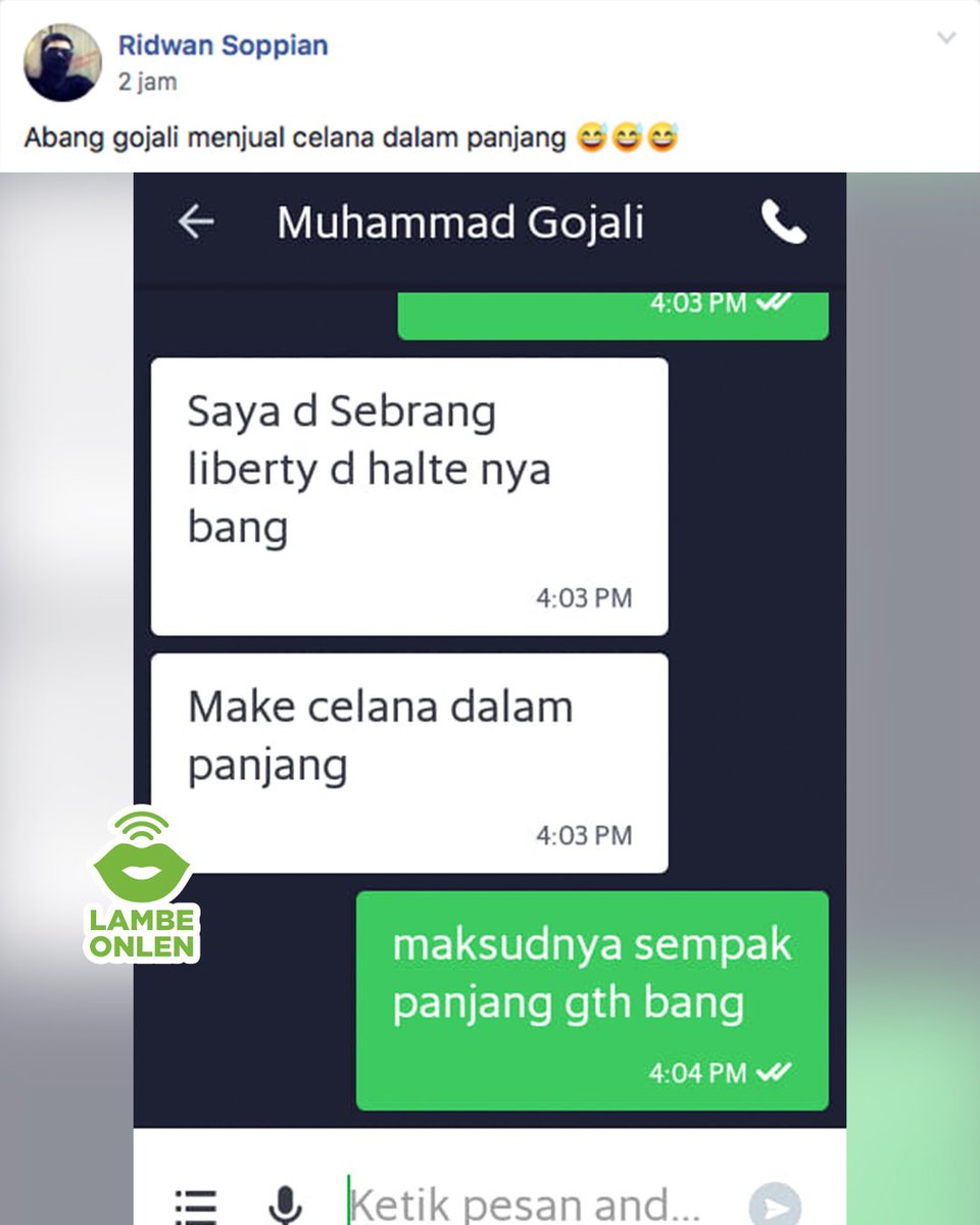 Ngakak Chat Rider Ojek Online Dengan Penumpang Soal Pake 