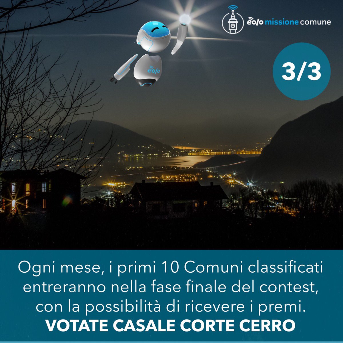 IvanTensaMotta's tweet photo. ⚠ Vota CASALE CORTE CERRO ⚠
EOLO aiuta i piccoli Comuni con meno di 5000 abitanti a crescere e digitalizzarsi.
Fai la tua parte, vai su
https://t.co/x59Ofv73P9
e vota Casale Corte Cerro; il tuo contributo è fondamentale!!
#EOLOMissioneComune #CasaleCorteCerro https://t.co/ma4XATagXp