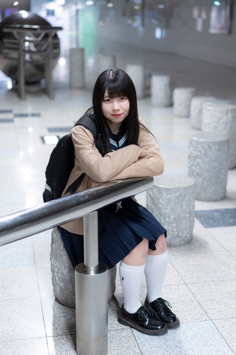 どさんこ39 せなin札駅界隈 小堀聖奈 黒髪ロング 制服美少女 ポートレート 写真好きな人と繫がりたい 19 0502 個撮