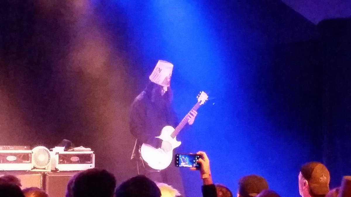 AstroDrNick's tweet photo. Best way to unwind after giving a conference talk? Buckethead of course! #Buckethead #Madison #MMMMF https://t.co/K6Dz0WCyKK