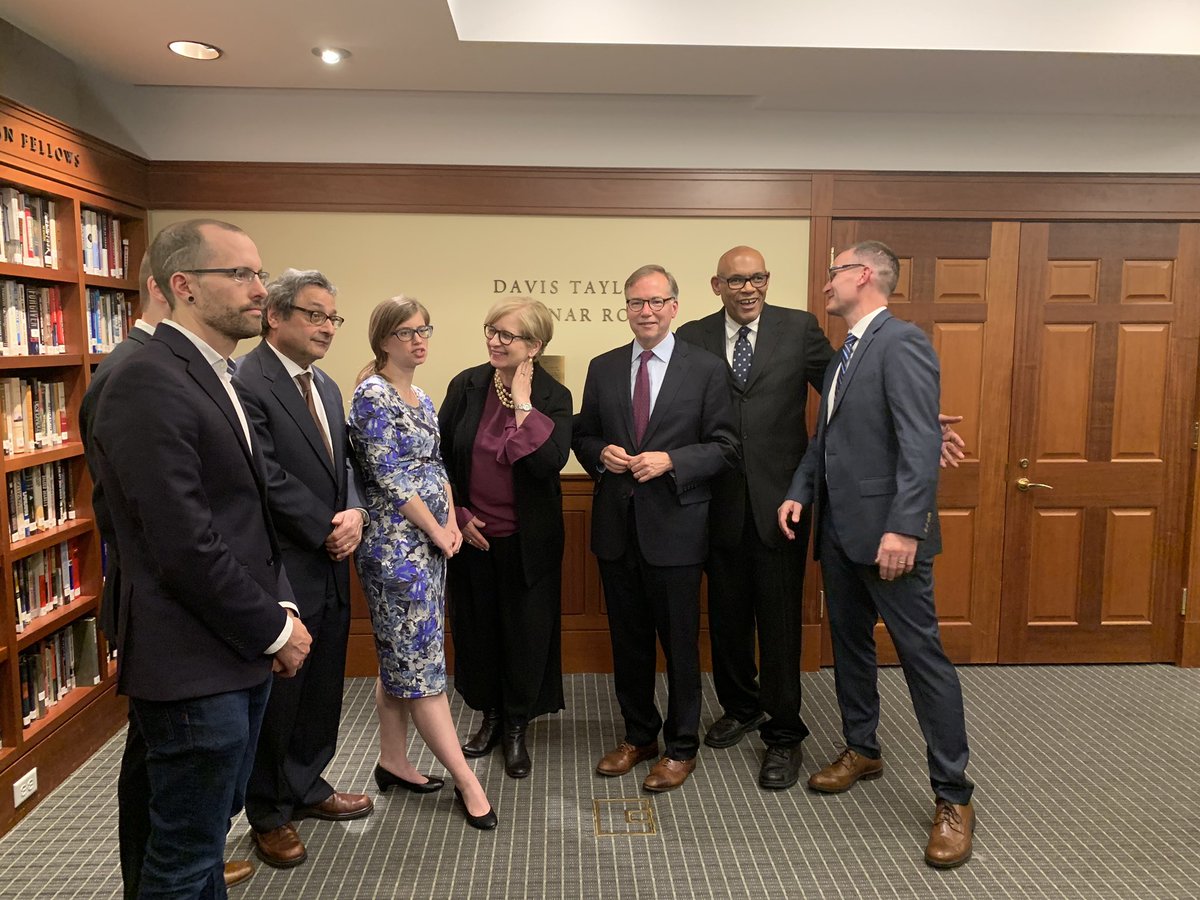 With Andy Delbanco, second from left, Jeffrey Stewart was at the Neiman Foundation in Cambridge to receive the Mark Lynton Prize for The New Negro: The Life of Alain Locke.